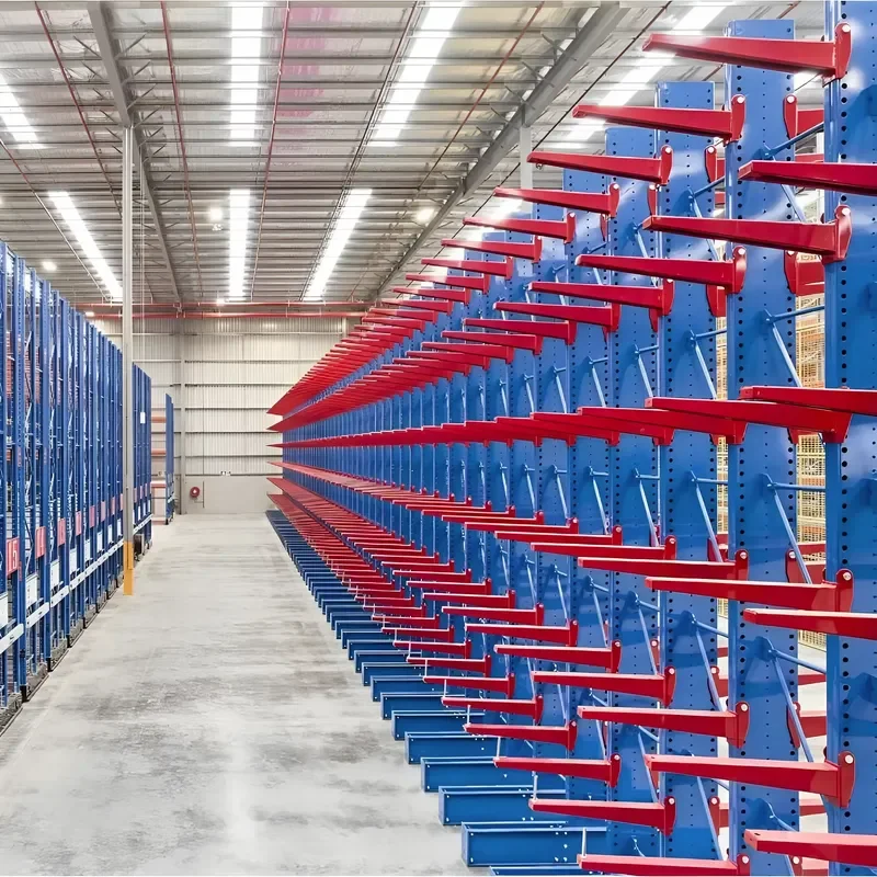 Strong Steel Storage Rack 2-Layer/5-Layer Cantilever Racking System Pipes Tubes Lumber Other Long Irregular Sized Materials