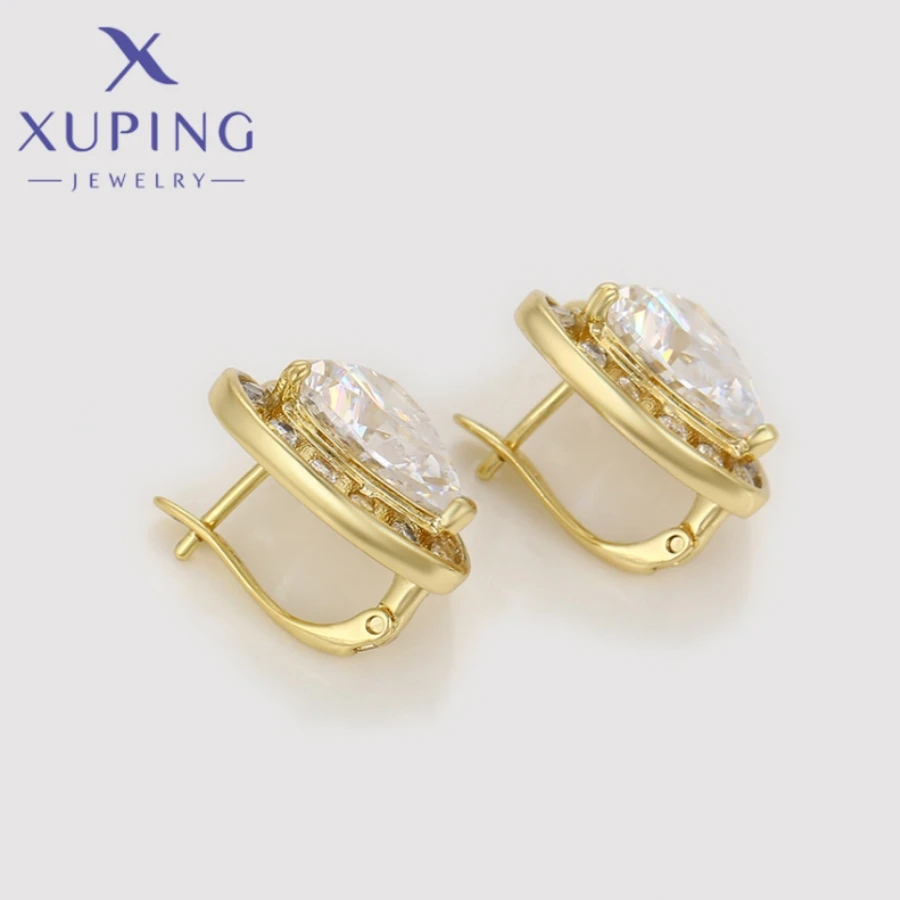 Xuping Jewelry Trendy New High Quality Charm Heart Light Gold Color Earring for Women Birthday Gift X000764804