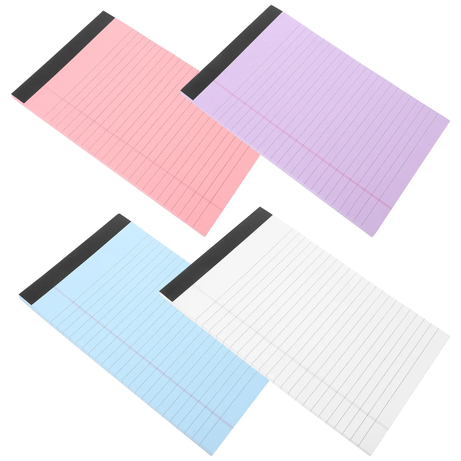 4 Books The Notebook Paper Notepad Wide Ruled Plaid Pads Memo Pocket for Work Office