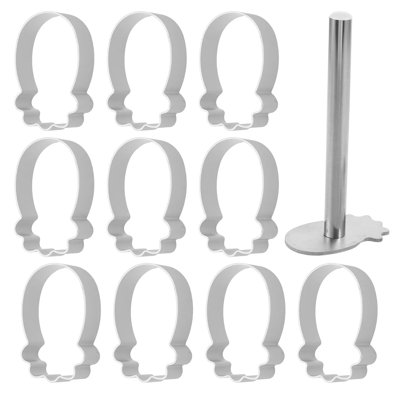 Pineapple Shape Cookie Biscuit Cutter Mold Metal Cake Ring Press Rod Easy Release Tool for Baking Mousse Cake Fondant Desserts