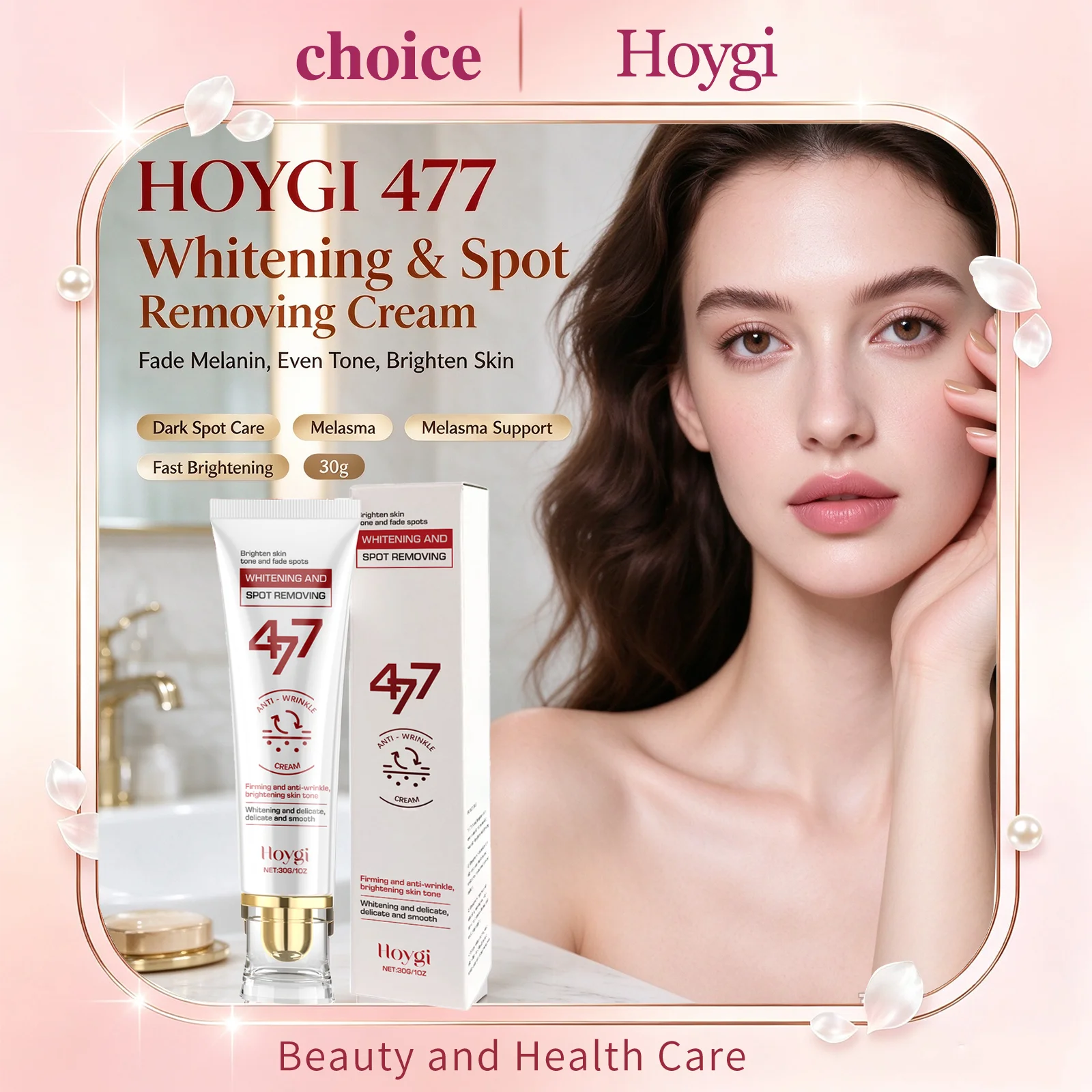 Hoygi Powerful Dark Spot Remover Whiten Cream Fast Brighten Skin Pigmentation Melasma Even Skin Tone Korean Face Skin Care Cream