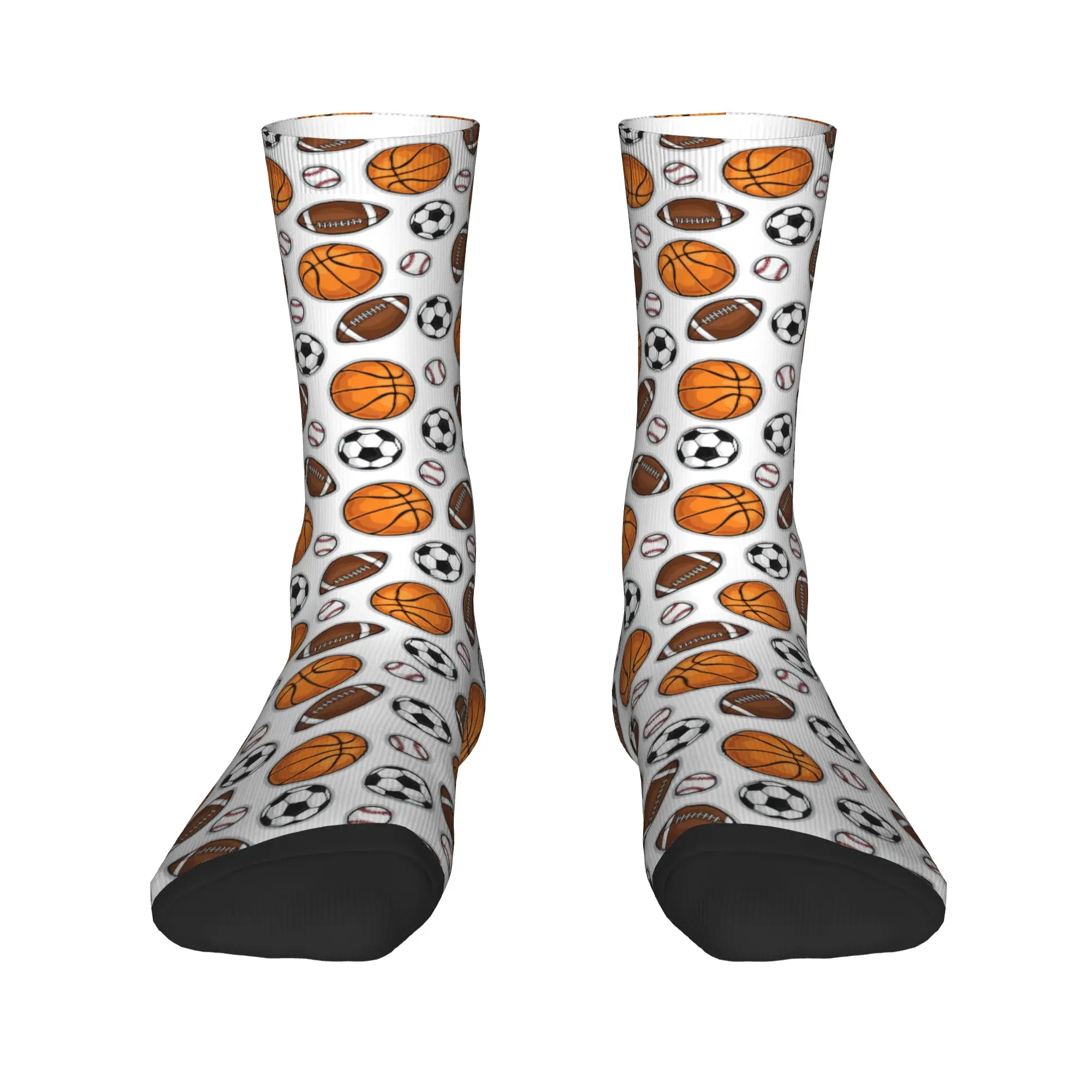 

Носки с узором для баскетбола, футбола и регби, мужские и женские теплые забавные новинки, носки для экипажа