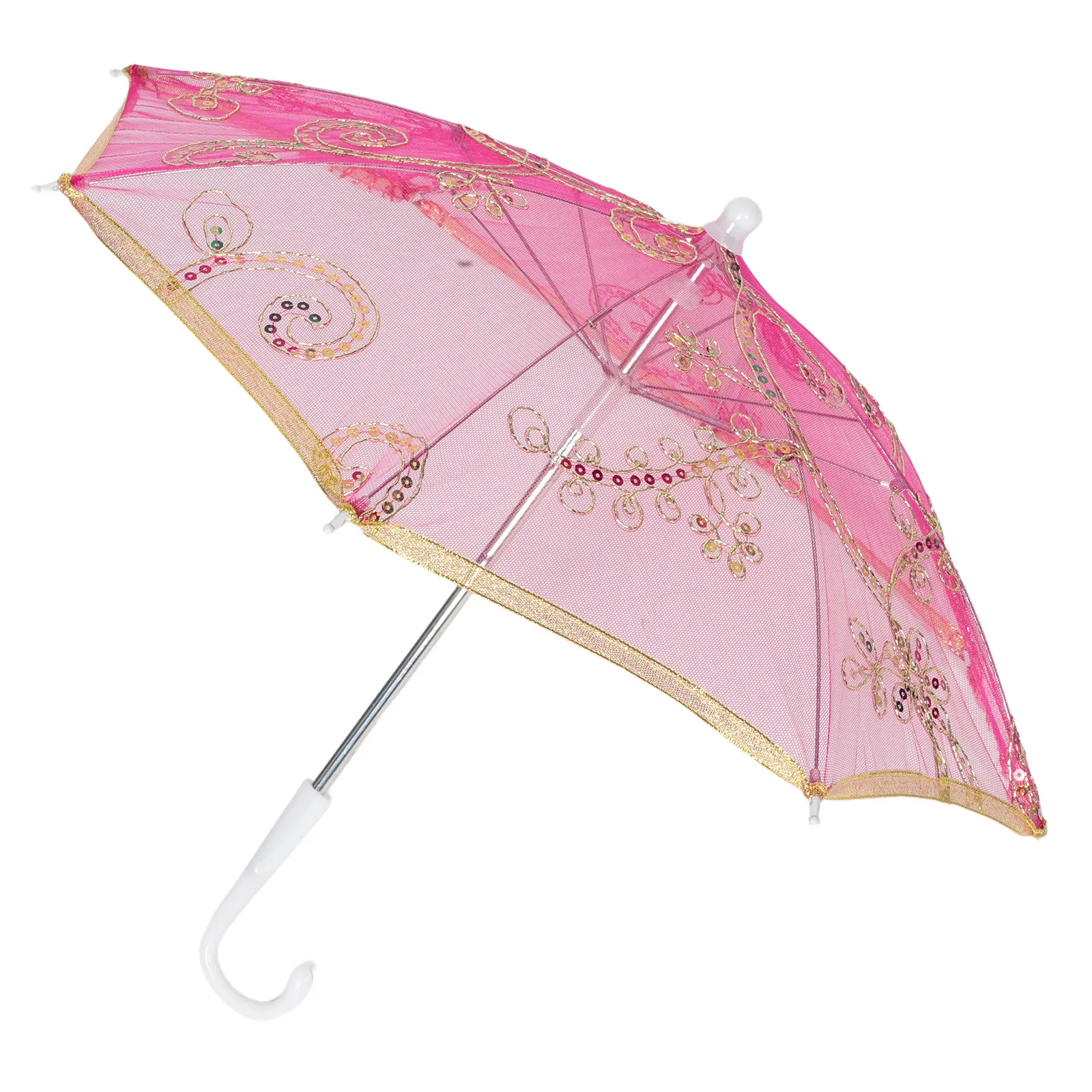 Vintage Dance Umbrella for Kids Retro Folding Decorative Hand Umbrella Perfect for Children's Photo Shoots Stage Performances