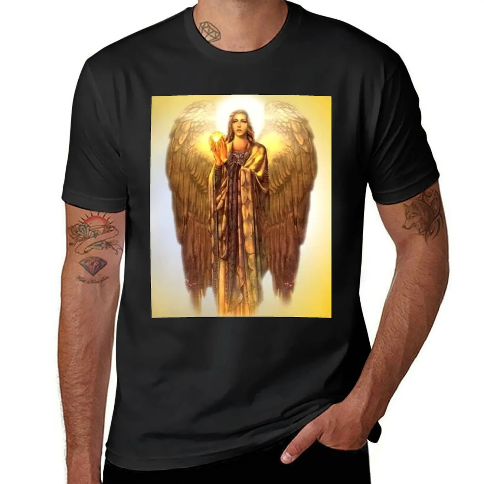 

Archangel Uriel T-Shirt boys animal print quick-drying Short sleeve tee Short sleeve tee men