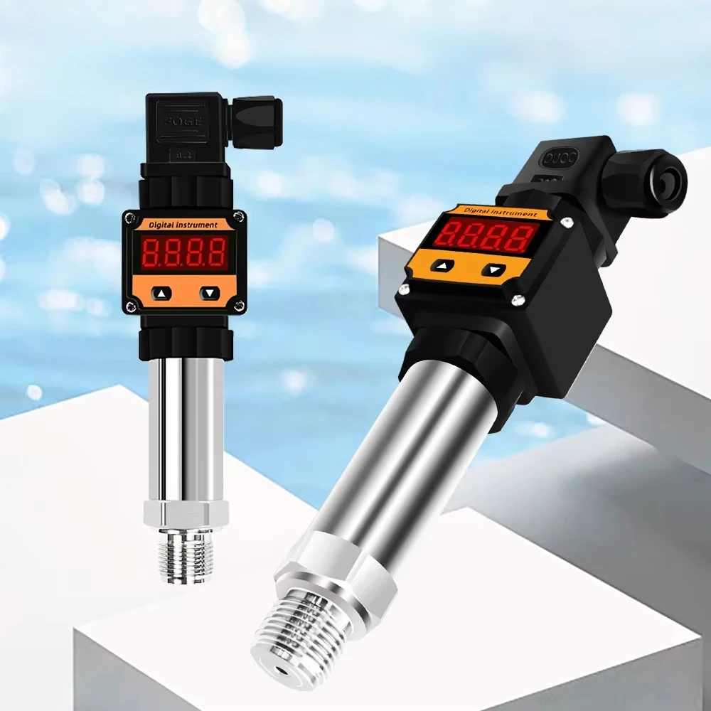Digital Display Stainless Steel IP65 Compact Pressure Transmitter 4-20mA RS485 Output High Precision Miniature Design Gas Liquid