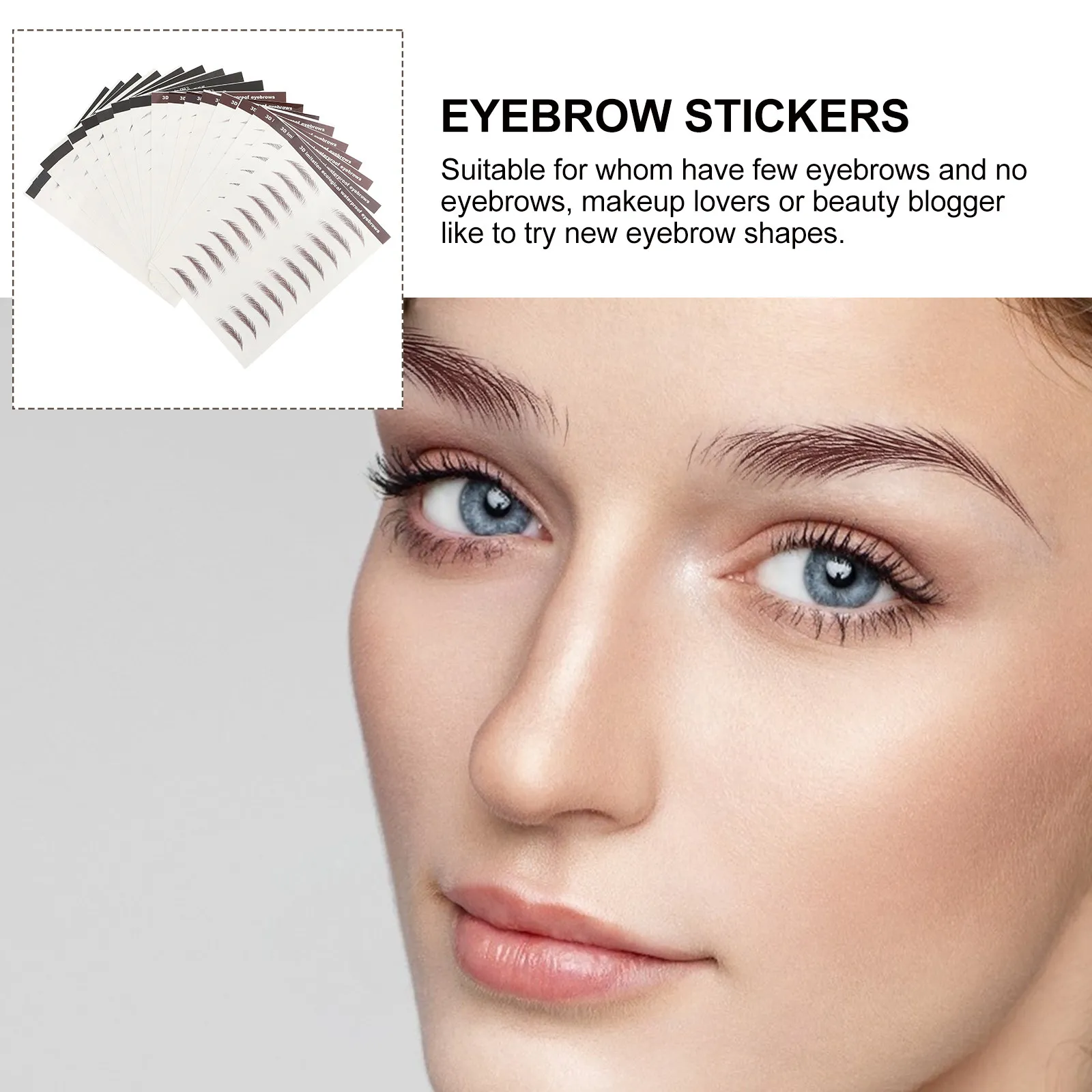 

18 шт. водостойких 3D-наклеек для бровей с эффектом натуральных волосков, искусственные брови для редких бровей, не повреждают кожу, безопасны для кожи