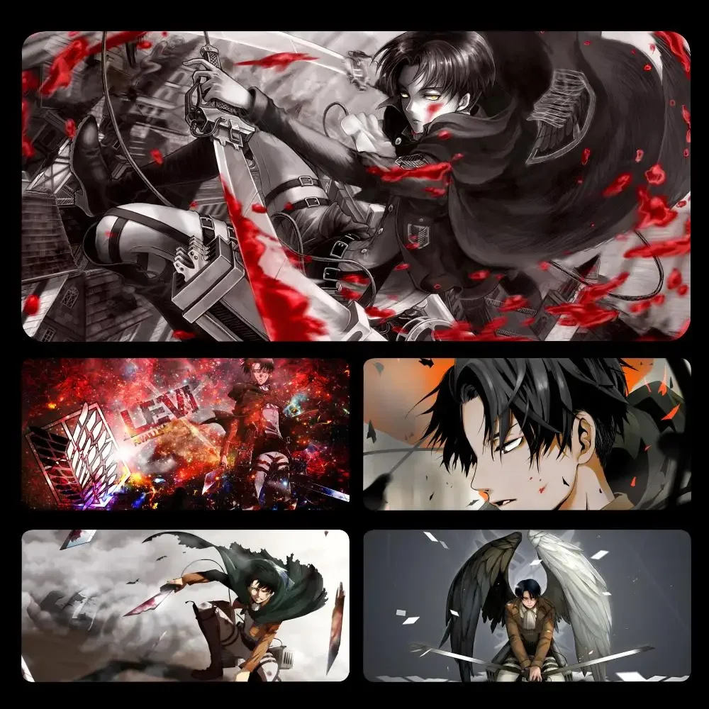 

A-attack On Titan Levi Ackerman Mousepad Large Gaming Mouse Pad LockEdge Thickened Computer Keyboard Table Desk Mat