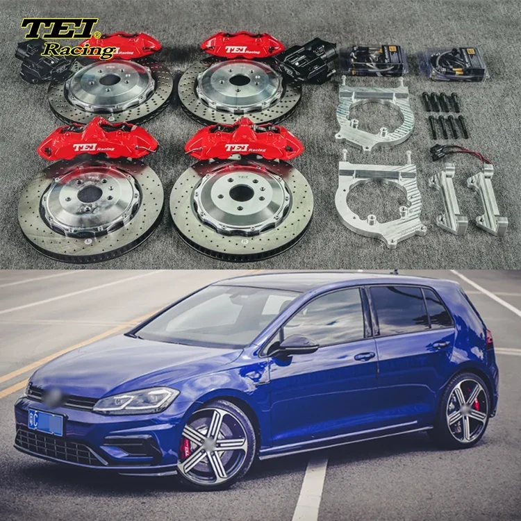 Big brake kit Front 6 piston and rear 4 piston e-brake caliper BBK auto brake system For VW GOLF R MK7 2018 YEAR 19 inch rim