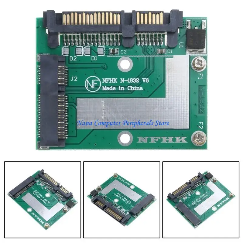 F68C Laptops Mini PCIE SSD Expansion Card mSATA SSD to 2.5in SATA3 Conversion Adapter 6Gbps Fast Transfer