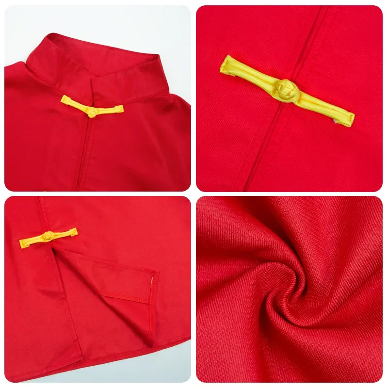 

Ranma Cosplay Costume Anime Ranma 1/2 Tendou Akane Cos Costume Men Women Chinese Style Red Uniform Halloween Carnival Party Suit