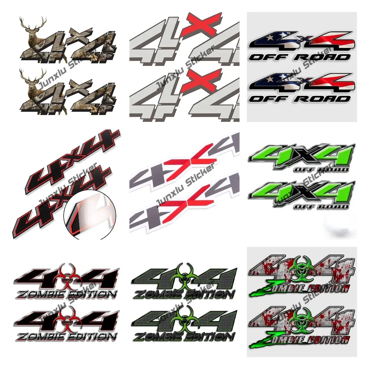 

2pcs 4x4 Truck Side Replacement Sticker Die Cut Peel and Stick Car Sticker Assessoires Premium Quality Vinyl Glue Sticker KK10cm