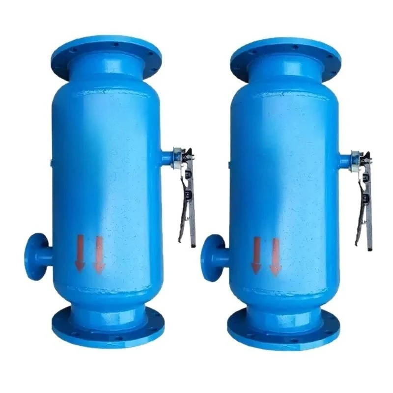 Automatic backwash filter decontaminator Straight through angle decontaminator