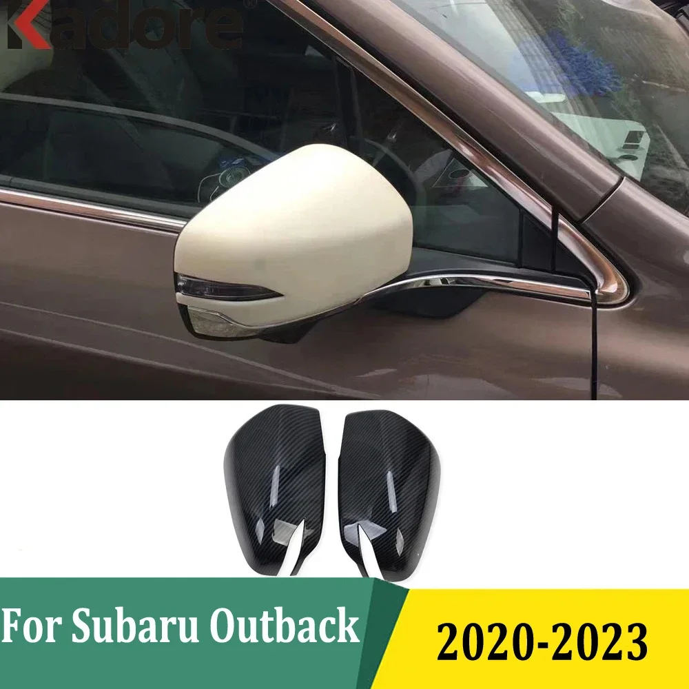 

Для Subaru Outback 2020 2021 2022 2023, боковые дверные зеркала заднего вида из углеродного волокна, накладки на дверное зеркало, автомобильные наклейки, аксессуары
