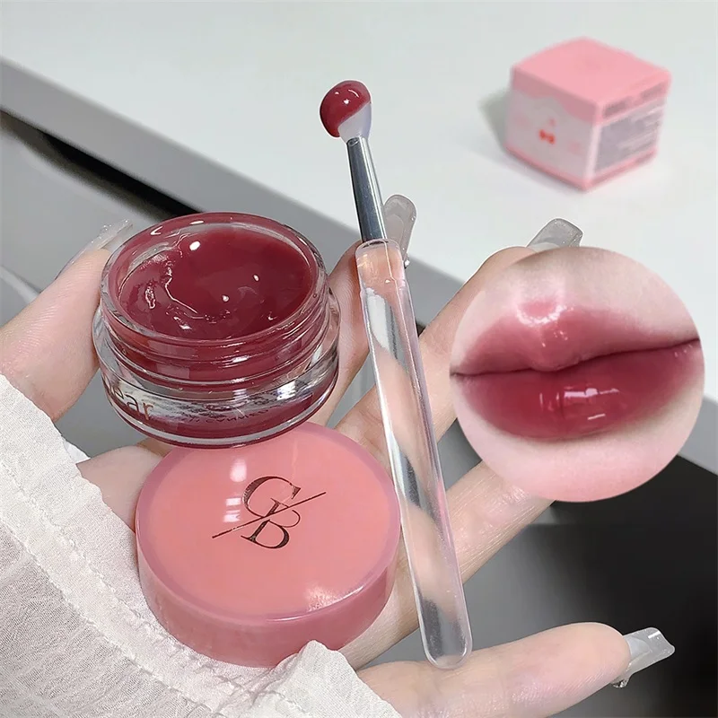 Lápiz labial líquido resistente al agua, brillo de labios hidratante, aceite de maquillaje, brillo de labios rojo transparente, cosméticos