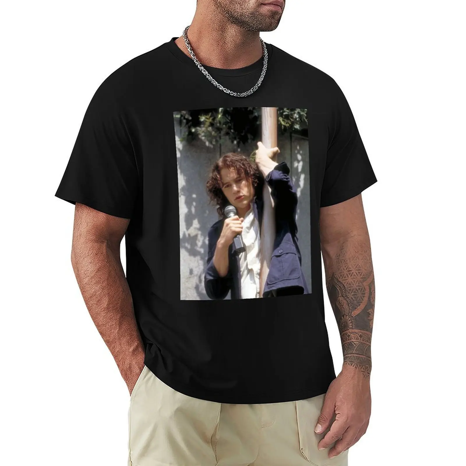 

heath ledger movie T-Shirt plain summer 2025 custom t shirt Blouse t shirts for men graphic