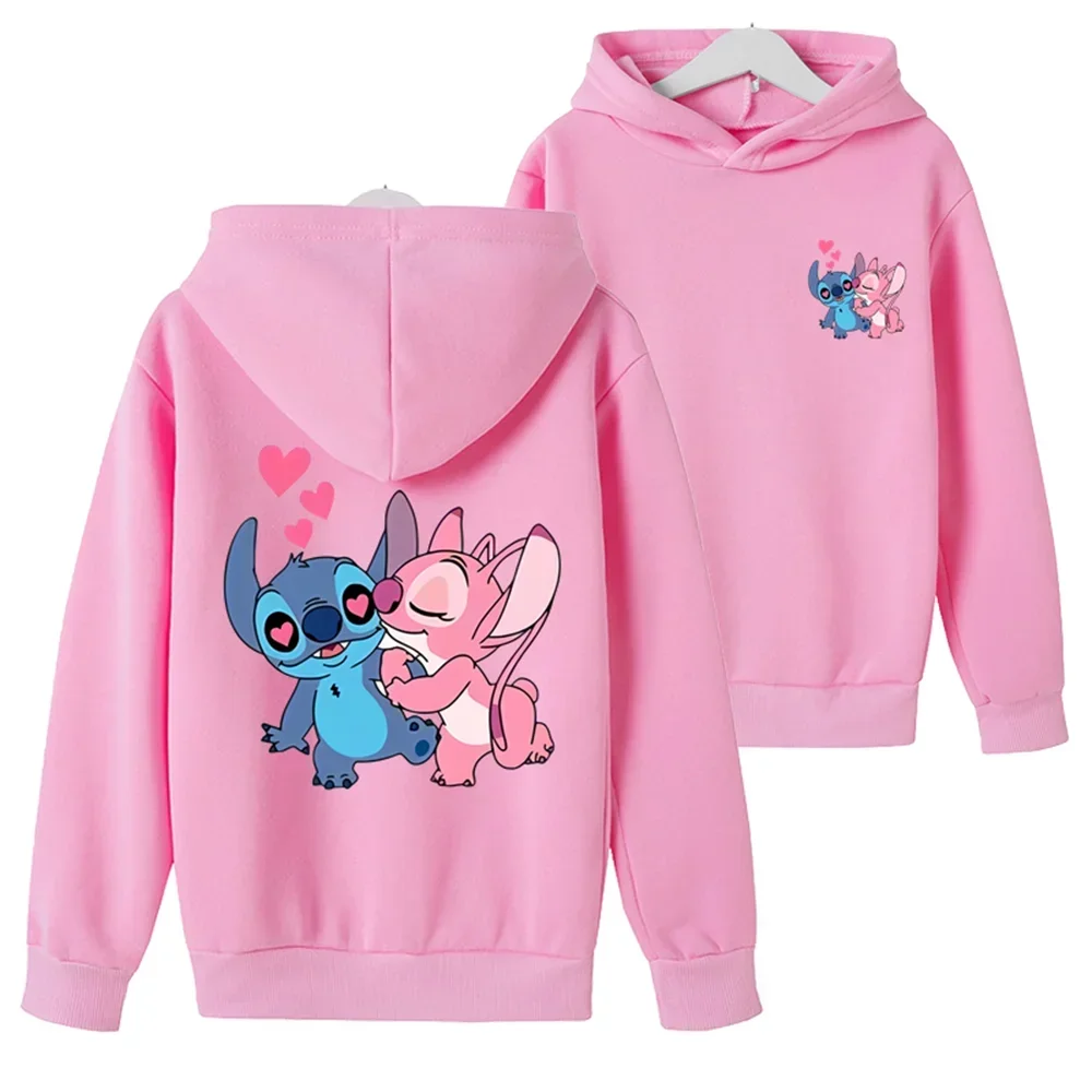 

Stitch Anime Cartoon Printed Children's Clothing, Autumn Girls' and Boys' Casual Sports Hoodies, Fashionable Street TrendHoodies