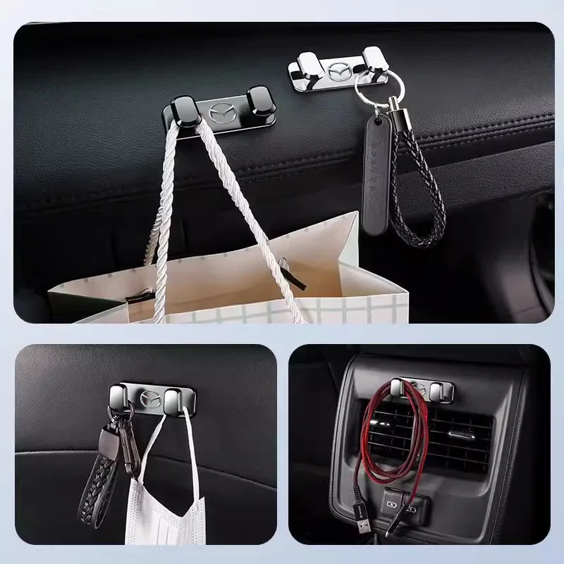 

Heavy Duty Metal Car Hook Hanging Storage Accessories for Mazda CX-30 CX-5 CX-50 Car Interior Decoration