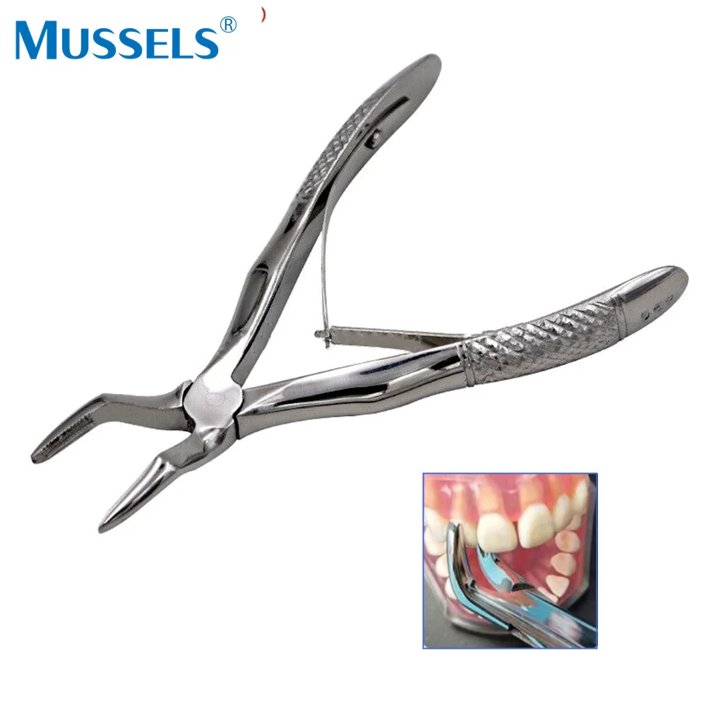 1 Set Adult Tooth Extracting Forceps Children Extraction Plier Kit Surgical Tooth Curved Root Lift Elevator Dentist Ortho Tool