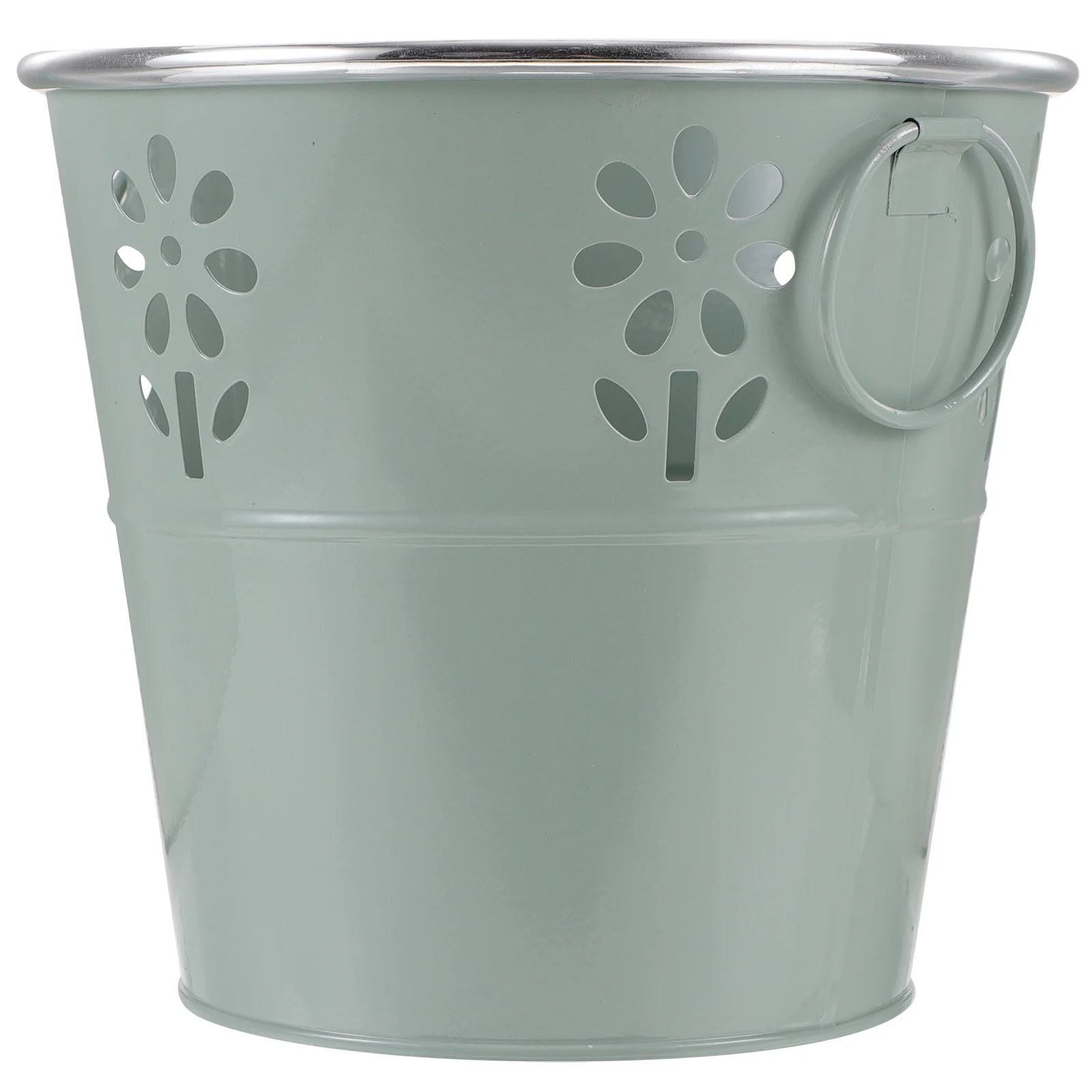 

Rustic Iron Vase Tin Bucket for Flowers Plants Decorative Metal Flowerpot Vintage Floral Small Bucket