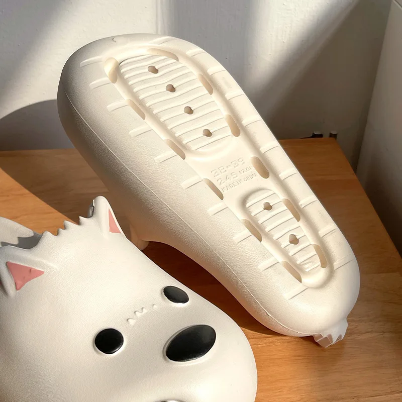 รองเท้าแตะสุนัขน่ารักผู้หญิงฤดูร้อนน่ารักรองเท้าแตะในร่มรองเท้าแตะกลางแจ้ง Becah รองเท้าแตะรองเท้าผู้หญิง Outerwear