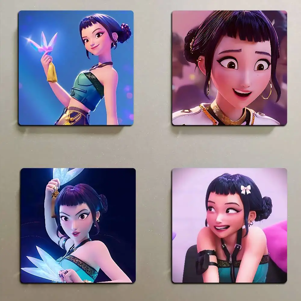 DemonS Hunters ZOEY-Y Photo Fridge Magnet Square Stickers Personalize Home Decor Souvenirs Gift