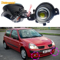 2 X 30W Car External LED Fog Light Angel Eye Daylight DRL 3000LM For Renault Clio 2/II Facelift 2003-2016 (Not Fit Pre-Facelift)