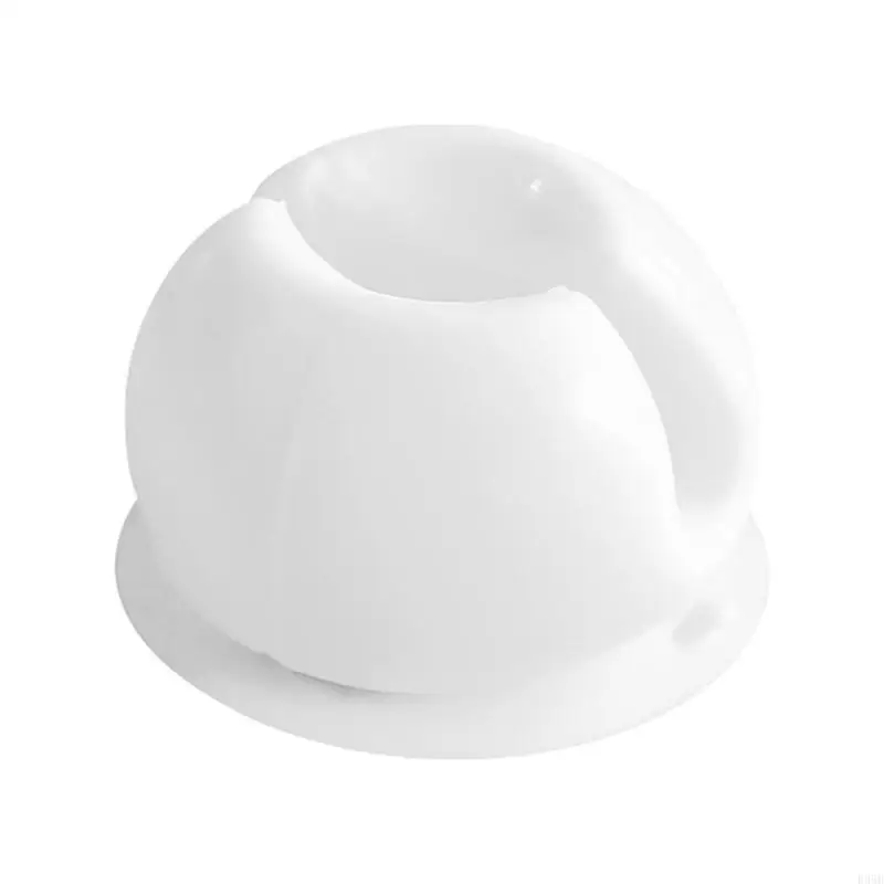 Bathroom Wall Hook 4 Piece Set Strong Suction Mounts for Organizing Toothbrushes Waterproof White B95B