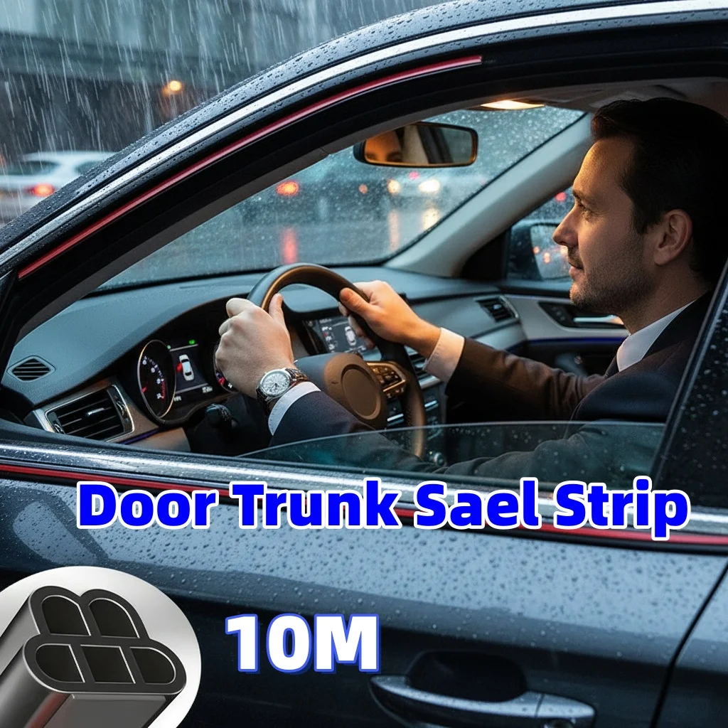 

10m Car Door Trunk Sael Strip Universal Rubber Weather Strip Self-Adhesive Sealing Strip Car Weatherproof Protection Seal