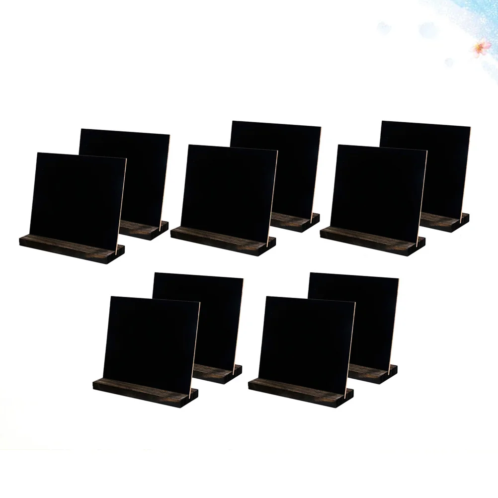 

10Pcs Mini Blackboard Chalkboards Removable Wooden Base Wedding Party Cafe Sign Message Boards Blackboard Decor