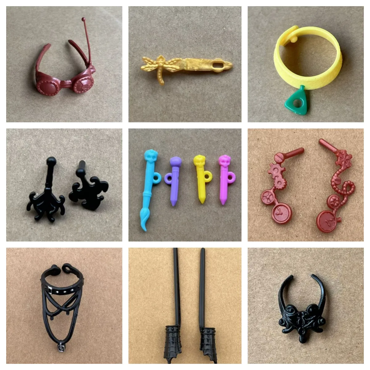 Monster Earrings Necklace Fingering Waistband 1/6 Slim Doll Decorations Original Accessory Decorations