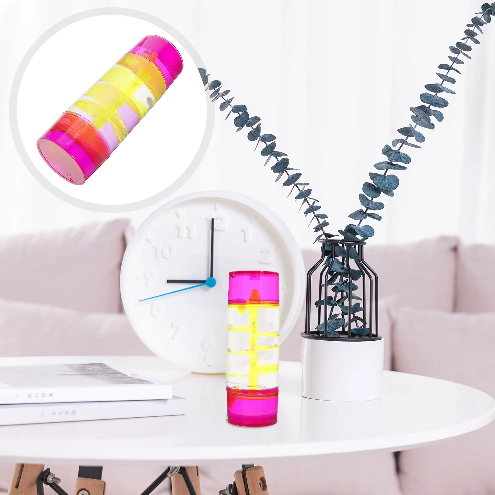 

Hourglass Decoration Liquid Sensory Timer Bright Color Oil Droping Timer Craft Perfect for Home Office Oil Drop Hourglass