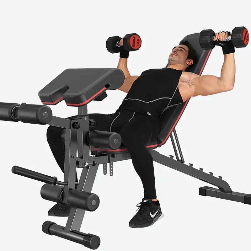 Household Sit-ups Fit Equipment, Multifunctional Fitness Chair, Leg Trainer, Bird Dumbbell Bench