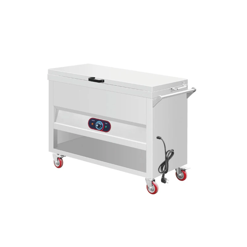 Kommerzieller Kochwagen aus 304-Stahl, tragbare Live-Kochstation zum Braten und Eintopf