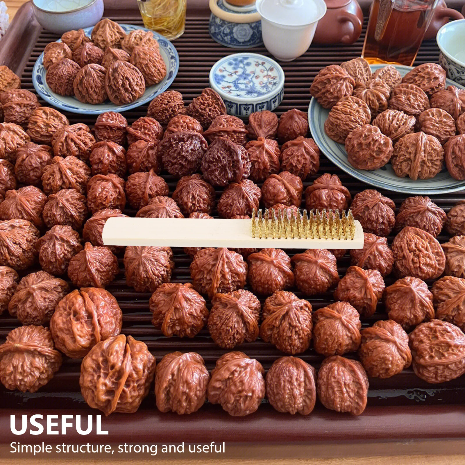 

Pure Walnut Wire Brushes For Cleaning Rust H Brushes 6x16mm Rust Cleaning Removal Metal Wire Brush Wooden H Tool Storage