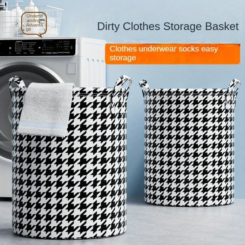 Large-Capacity Collapsible Storage Basket Is a Storage Closet, Dirty Clothes Basket Double Needle Sewing for Organization