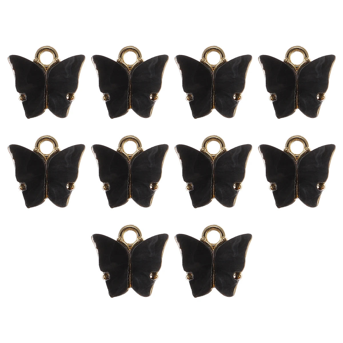 

10 pcs Pendant Acrylic Jewelry Making Charms Diy Pendant Charms Craft Supplies Lightweight Durable Alloy Bottom