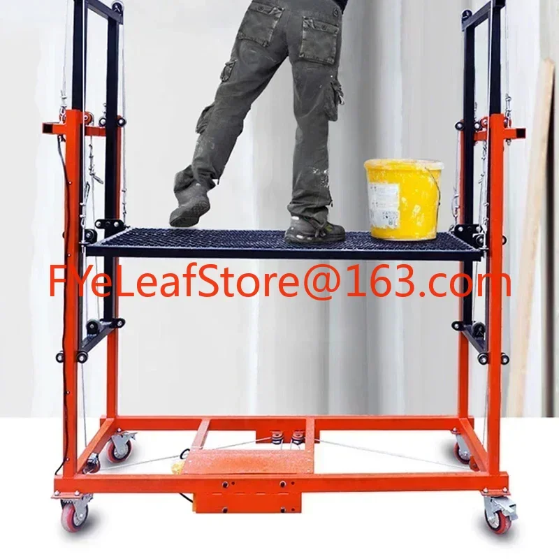 

Electric lifting scaffolding 1.5M automatic folding mobile remote control indoor construction site decoration shelf new lift pla