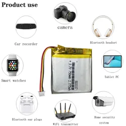 Baby Monitor 3.7V 750mAh 503337 Polymer Lithium Battery For Mp3 Smart Watch Speaker Angeleye Ae210 Video NannyCam H32 EU053337P