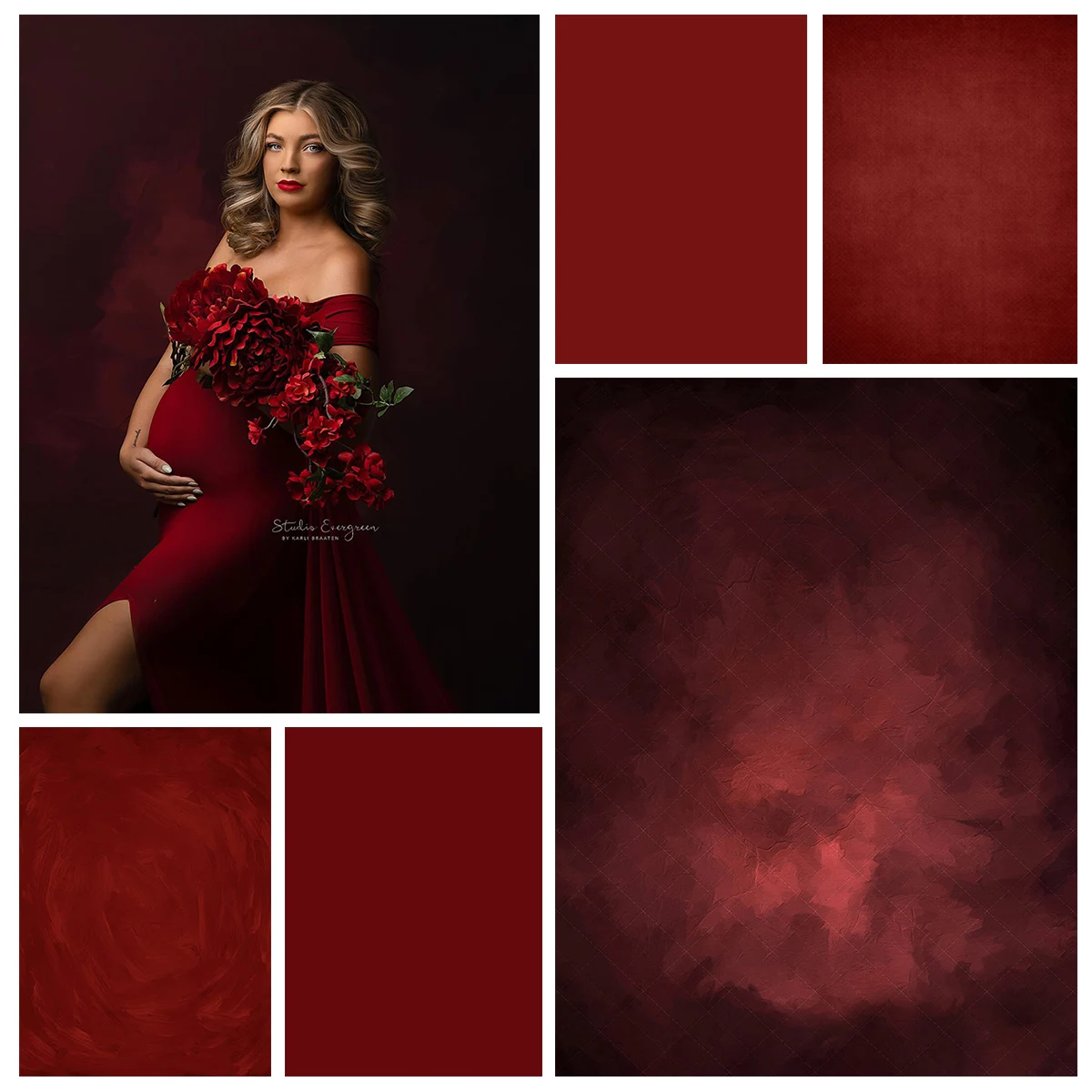 

Ретро красная текстура фон для фотосъемки для беременных детский душ день рождения торт Smash взрослый фон для фотосессии студийный реквизит