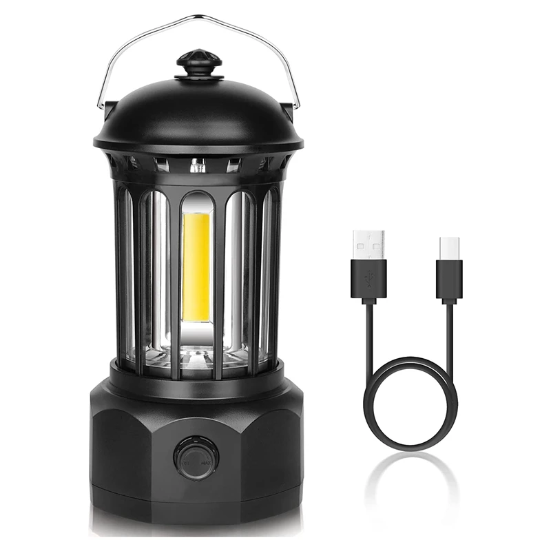 

LALA Camping Lantern,COB Rechargeable Battery Lantern,Flashlight For Hurricane, Emergency, Hiking, Outdoor Camping
