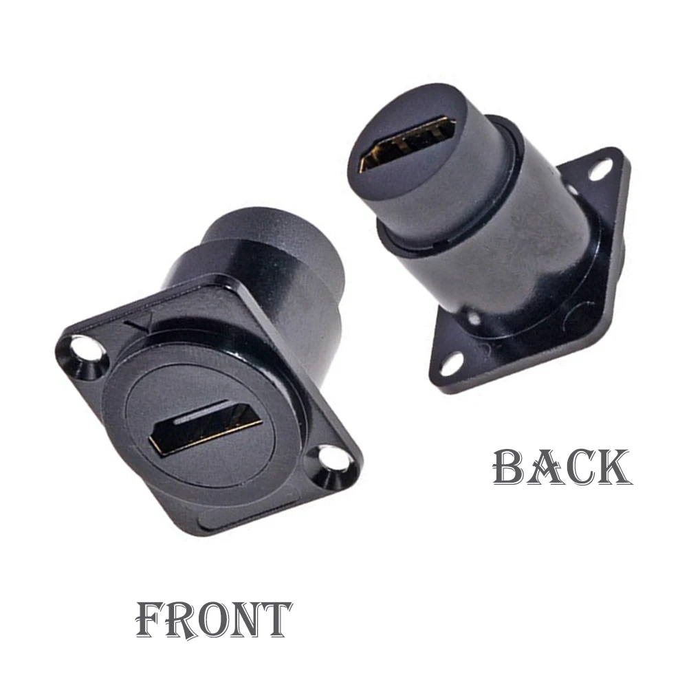 1PCS Metal D-Type Panel Mount Connector Module with USB 3.0 & HDMI Ports - Multi-Interface Network Wall Plate Insert