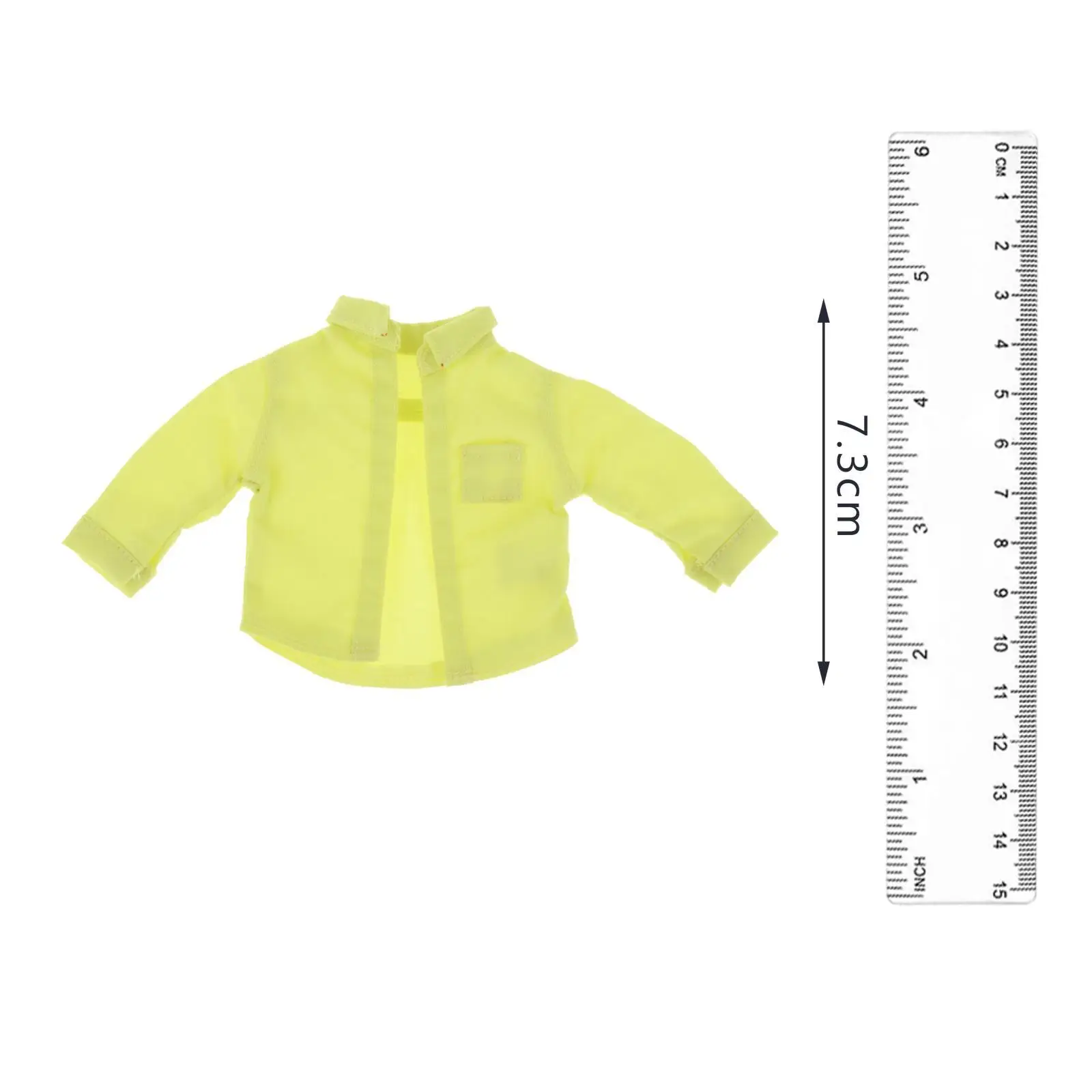 Camisa masculina em escala 1/12, roupas de boneca artesanais para ação masculina de 6 polegadas