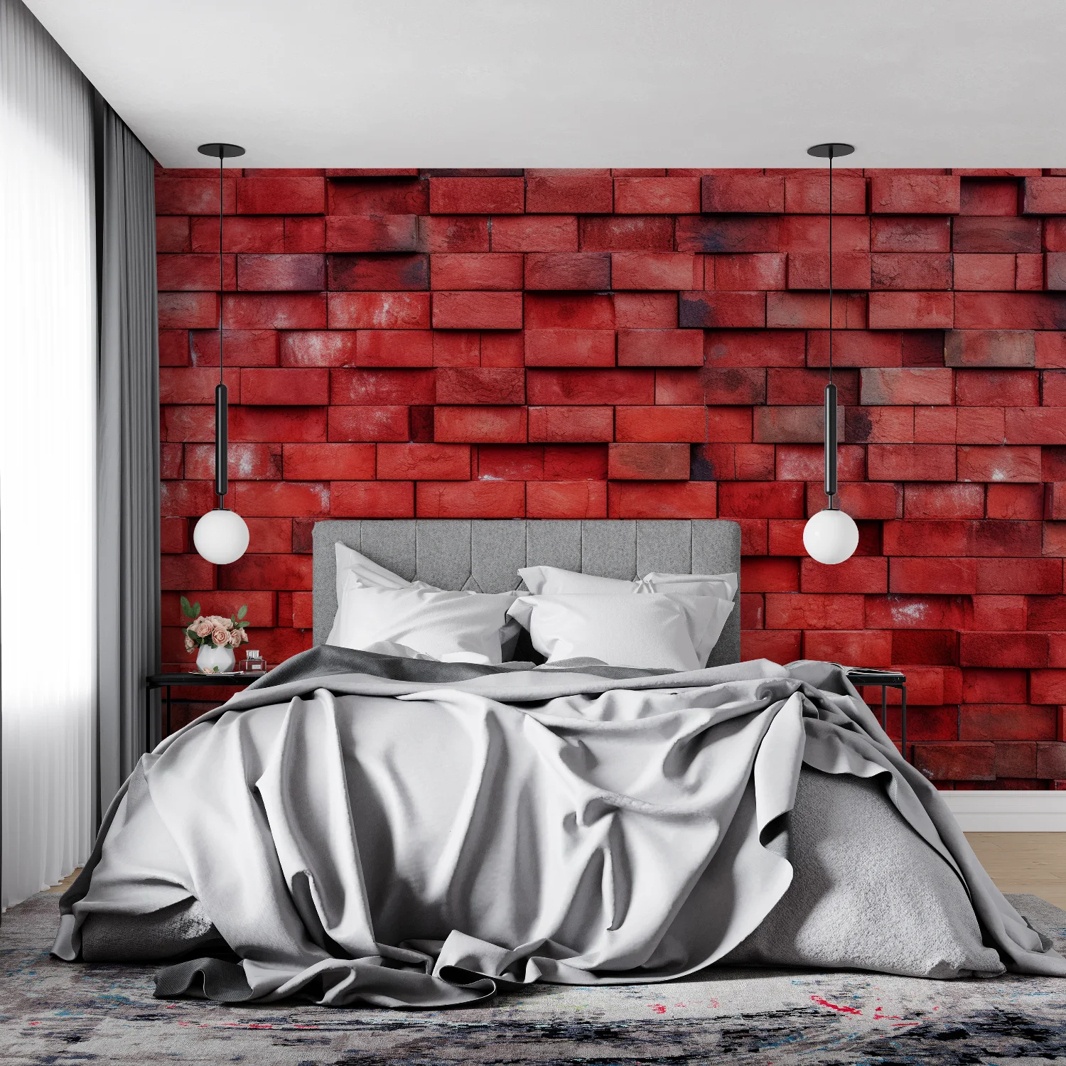 Customized Mural Solid Color Brick Wallpaper Living Room Bedroom Full House Covered with Brick and Stone Murals 3d wallpaper