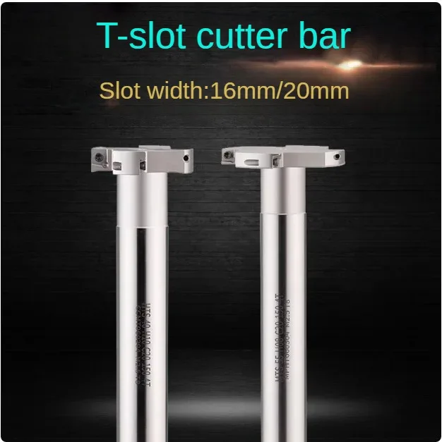 

CNC T-groove milling cutter Rod HTS slotting three sided milling cutter Rod T-shaped milling cutter shank Slot width 16mm 20mm