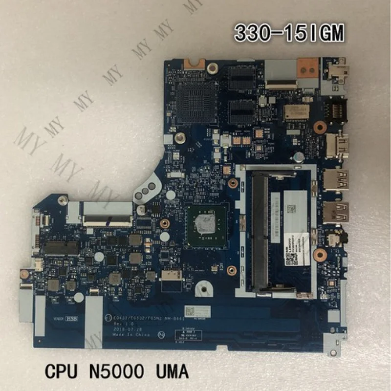 

TT Original Motherboard for Lenovo Ideapad 330-15IGM CPU N5000 5B20R33812