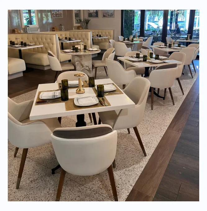 

A Custom Design Modern Cafe Bench Seating Fast Food Restaurant Tables and Chairs Sets Coffee Shop Furniture Restaurant Booths