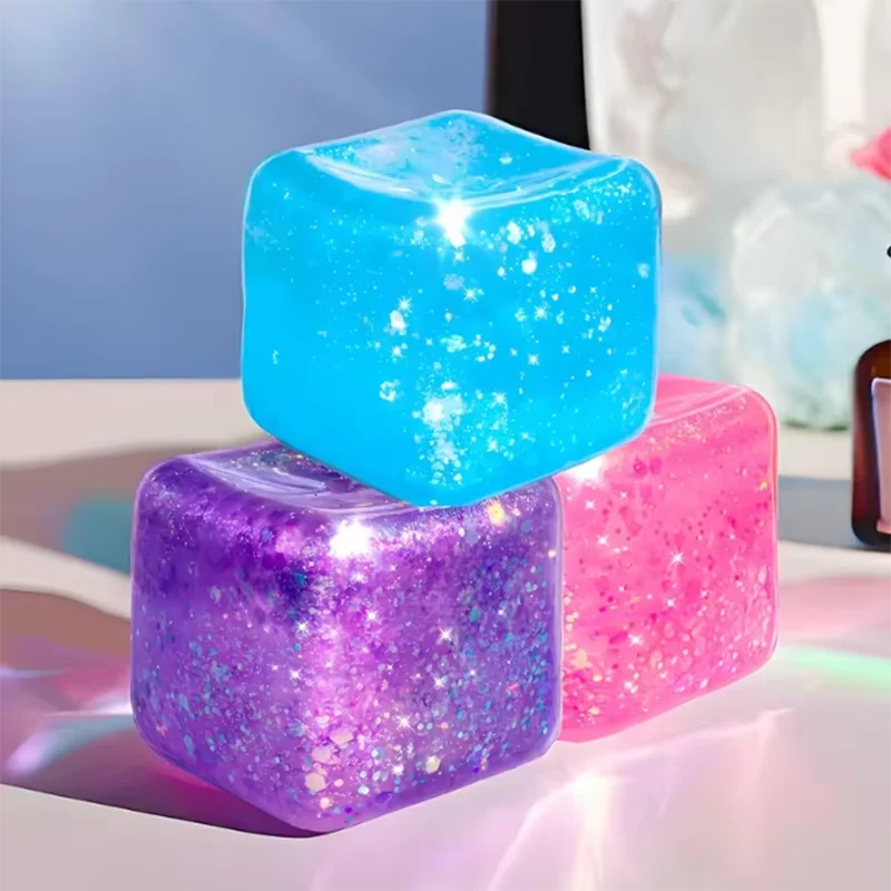 Maltose Cube Stress Squeeze Toy Small Ice Cubes Anti Stress Slow ﻿blind box Rebound Polar Light Colorful Squeeze TPR Block