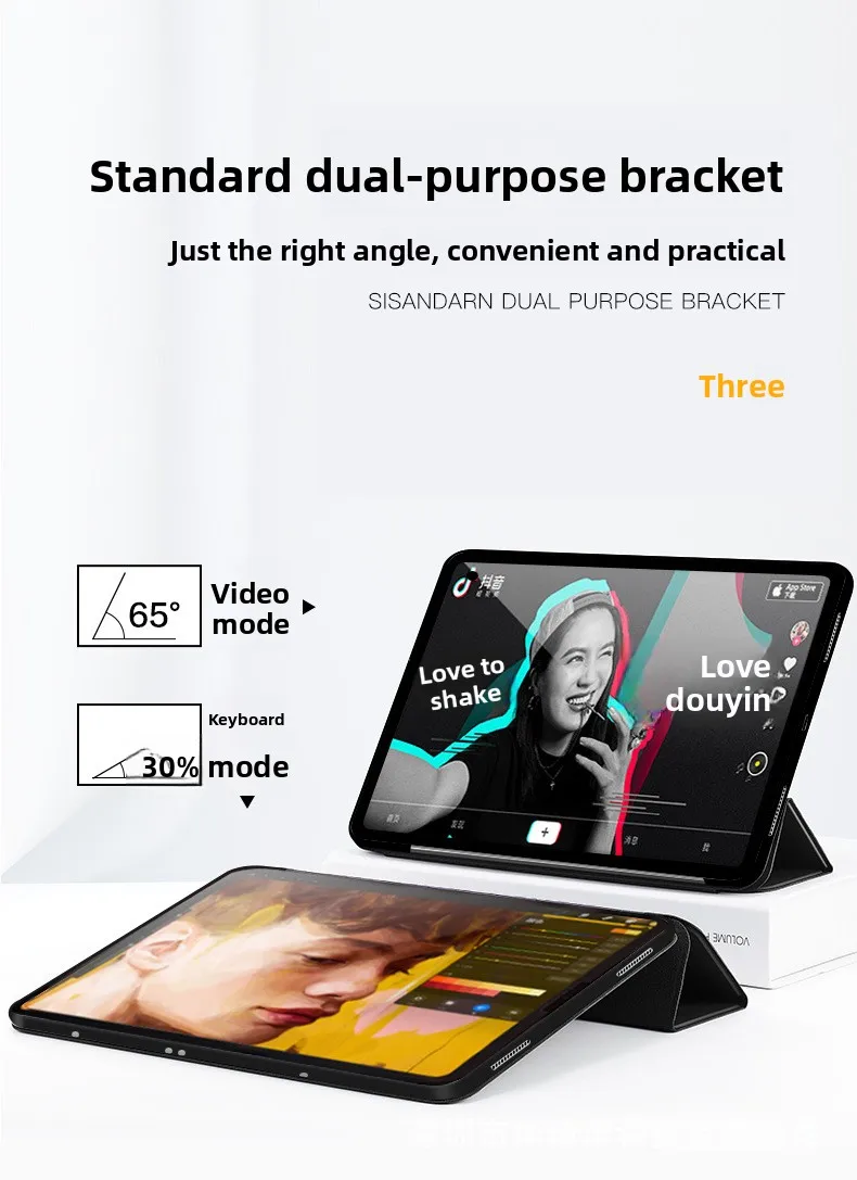 Weiche Silikon-Dreifach-Falthülle für Samsung Galaxy Tab A9 Plus A9 A8 S6 Lite 11 Zoll – Detail 3