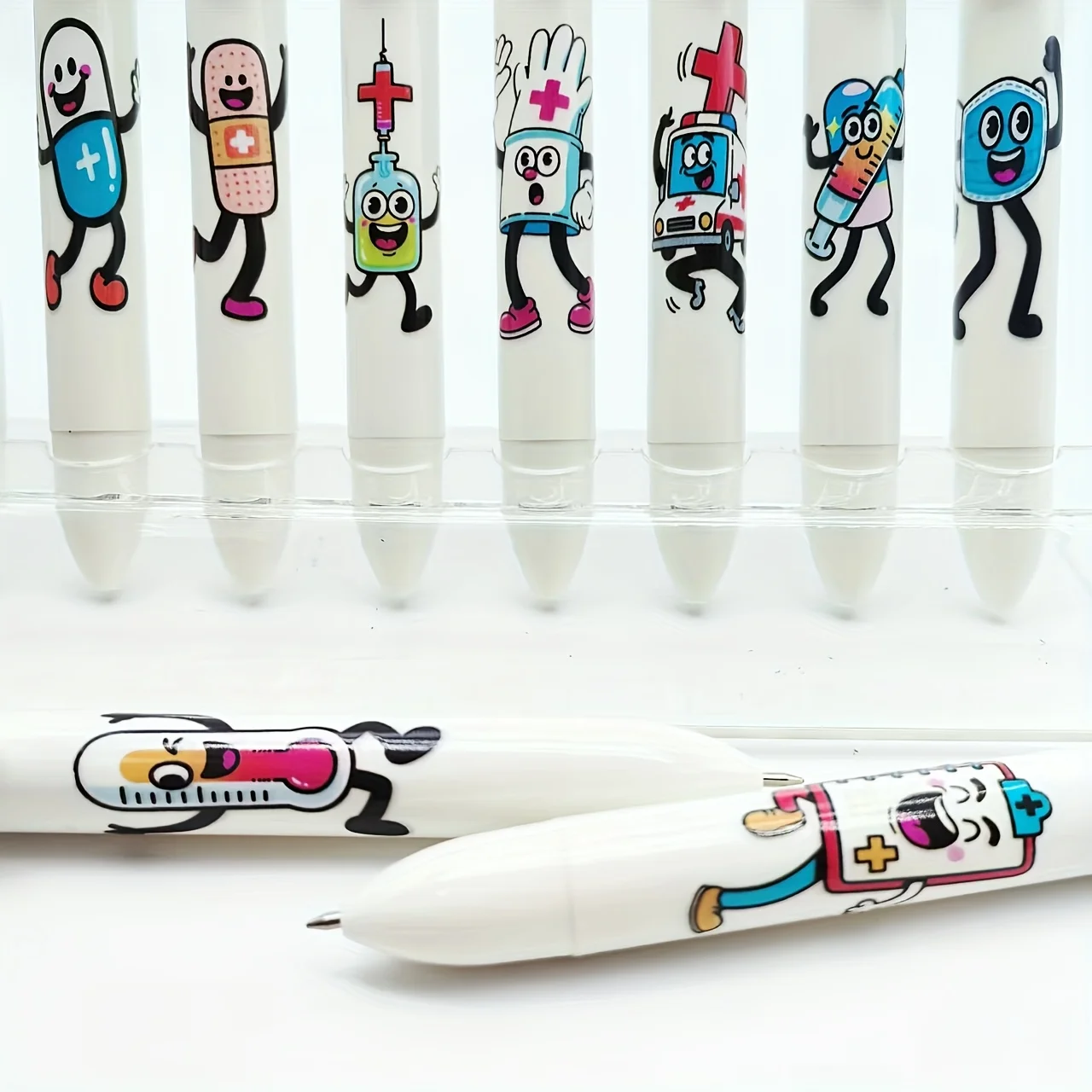 10/15. 6-color ballpoint pen with medical care theme, medical prescription pen, creative shape six-in-one Ballpoint pen