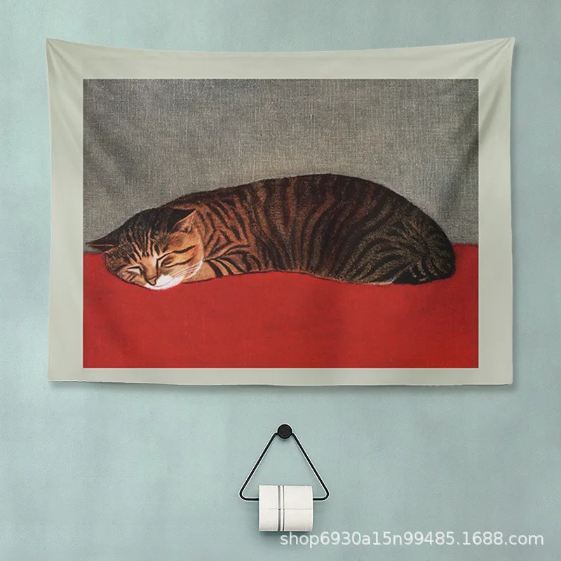 

VIKAMA Simple Tapestry Dormitory Bedroom Bedside Background Cloth Wall Cloth Nordic Style Ins Wall Hanging Decoration